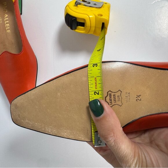 Parallele Paris Colorblock Leather Flats Women’s  4.5 5 35.5 Retro Minimalist - Picture 11 of 12